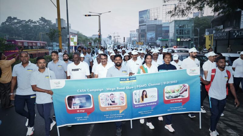 Indian Bank Conducts Mega Road show on CASA Campaign in Chennai.!!